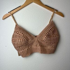 Listicle Crochet Lace Bralette Top M